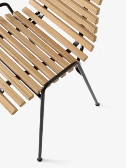 &Tradition RFH RD4 terrace side chair, black - teak