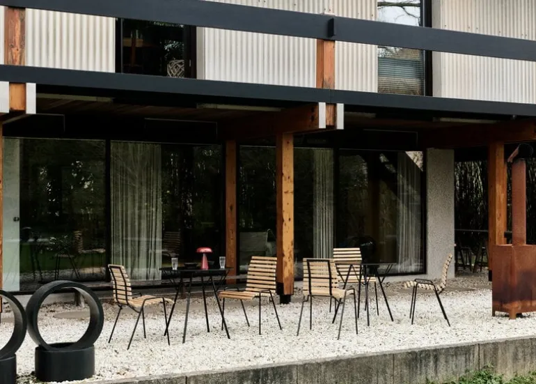 &Tradition RFH RD5 terrace table, 75 cm, black - black laminate