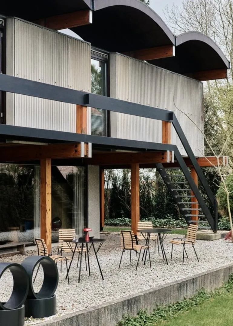 &Tradition RFH RD5 terrace table, 75 cm, black - black laminate