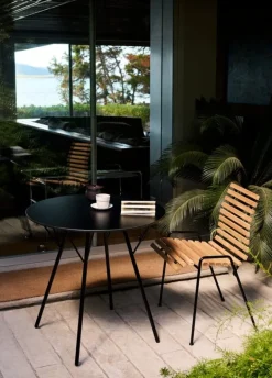 &Tradition RFH RD5 terrace table, 75 cm, black - black laminate