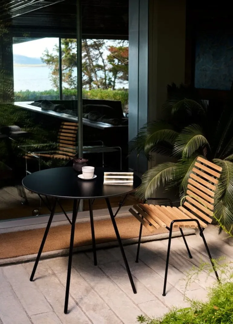 &Tradition RFH RD5 terrace table, 75 cm, black - black laminate