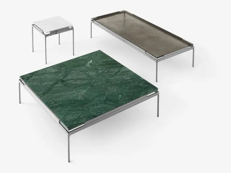 &Tradition Sett LN13 coffee table, Verde Guatemala - dark chrome