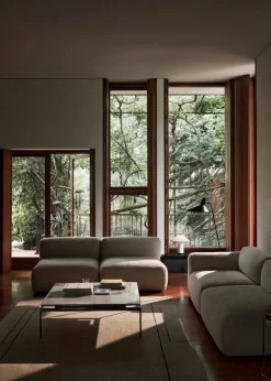 &Tradition Sett LN13 coffee table, Verde Guatemala - dark chrome