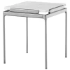 &Tradition Sett LN11 side table, Bianco Carrara - dark chrome