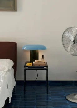 &Tradition Sett LN11 side table, Bianco Carrara - dark chrome