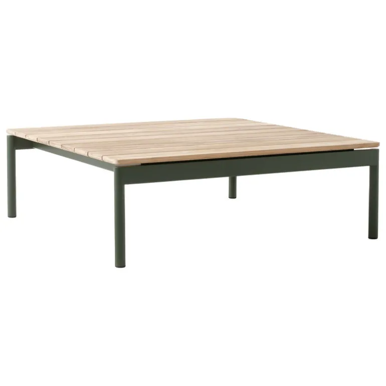 &Tradition Ville AV50 outdoor coffee table, 90 x 90 cm, teak - bronze green