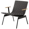 &Tradition Ville AV45 outdoor lounge chair with arms, warm black