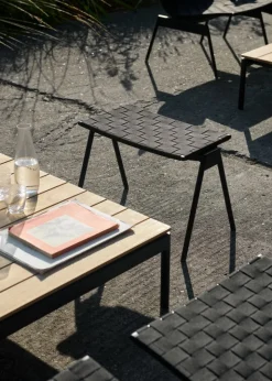 &Tradition Ville AV50 outdoor coffee table, 90 x 90 cm, teak - warm black