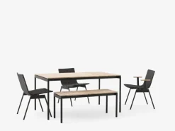 &Tradition Ville AV33 outdoor side chair, warm black