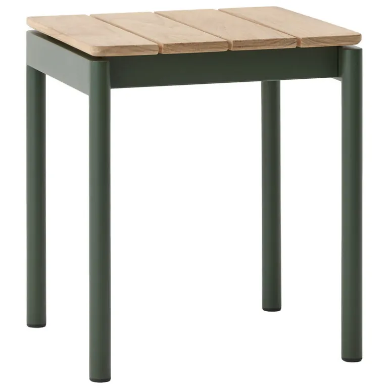 &Tradition Ville AV47 stool, teak - bronze green