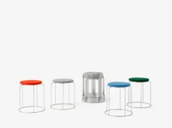 &Tradition Wire Stool VP11 seat pad, Hallingdal 944 green