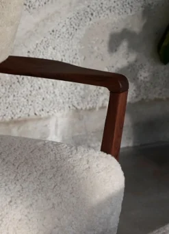 &Tradition Wulff ATD2 lounge chair and ATD3 pouf, Moonlight - walnut