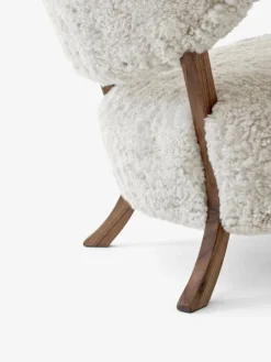 &Tradition Wulff ATD2 lounge chair and ATD3 pouf, Moonlight - walnut