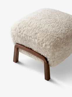 &Tradition Wulff ATD2 lounge chair and ATD3 pouf, Moonlight - walnut