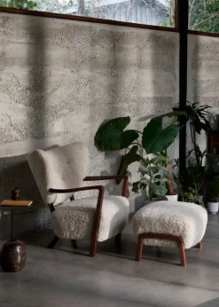 &Tradition Wulff ATD2 lounge chair and ATD3 pouf, Moonlight - oak