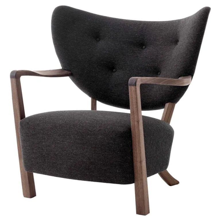 &Tradition Wulff ATD2 lounge chair, Hallingdal 376 - walnut