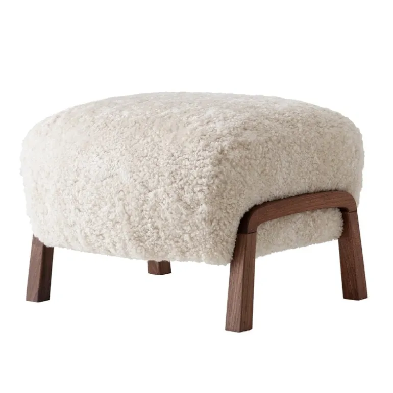&Tradition Wulff ATD3 pouf, Moonlight - walnut