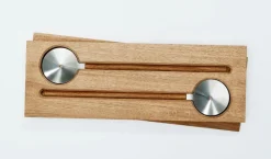 Antrei Hartikainen Taite salad servers, FDS 15 Years, oak - steel