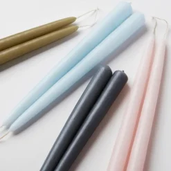 applicata Blossom candle, 4 pcs, sky blue