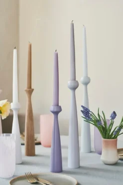 applicata Blossom candle, 4 pcs, sky blue