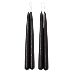 applicata Blossom candle, 4 pcs, black