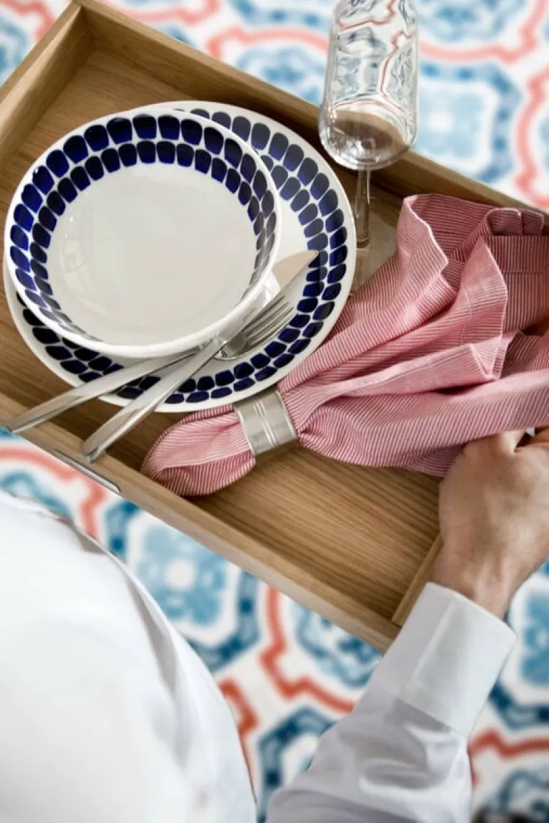 Arabia 24h Tuokio deep plate, 18 cm, cobalt blue