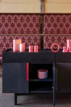 Ariake Aizome sideboard, indigo - black - red
