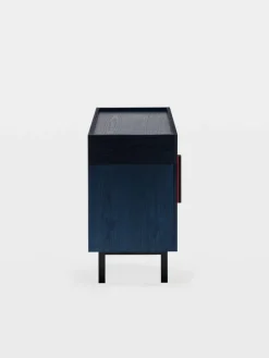 Ariake Aizome sideboard, indigo - black - red