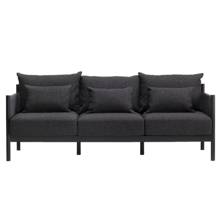 Ariake Braid sofa, 3-seater, black