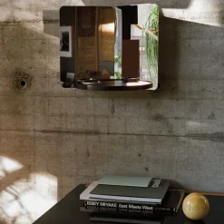 Artek 124 degrees mirror, medium, ash shelf