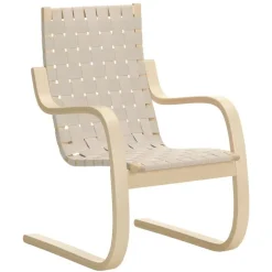 Artek Aalto armchair 406, birch - natural/white webbing