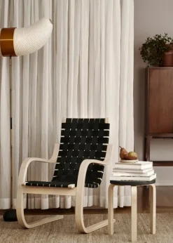 Artek Aalto armchair 406, birch - natural/white webbing