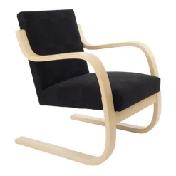 Artek Aalto armchair 402, birch - black Hallingdal 190