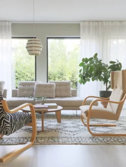 Artek Aalto armchair 402, honey stained - Zebra