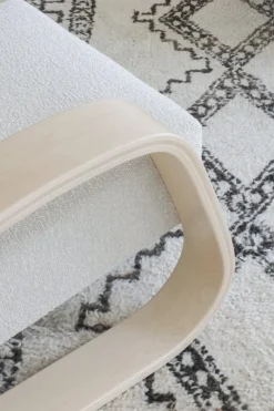 Artek Aalto armchair 400 "Tank", birch - cream/pearl Nubia 02