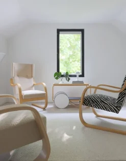 Artek Aalto armchair 400 "Tank", birch - cream/pearl Nubia 02