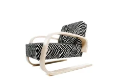 Artek Aalto armchair 400 "Tank", birch - Zebra