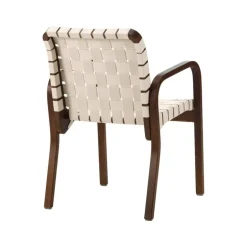 Artek Aalto Armchair 45, walnut - natural/white webbing