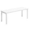 Artek Aalto bench 153A, solid seat, white
