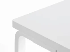 Artek Aalto bench 153A, solid seat, white