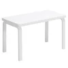 Artek Aalto bench 153B, solid seat, white