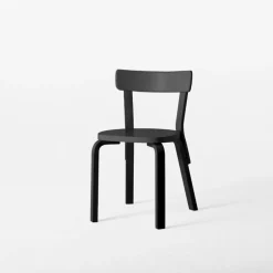 Artek Aalto chair 69, all black