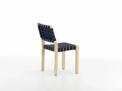 Artek Aalto chair 611, birch - black/blue webbing