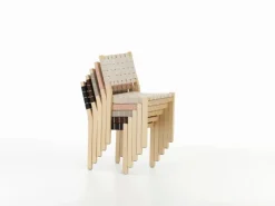 Artek Aalto chair 611, birch - natural/black webbing
