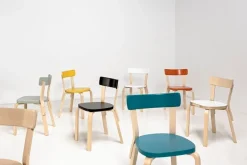 Artek Aalto chair 69, birch - petrol