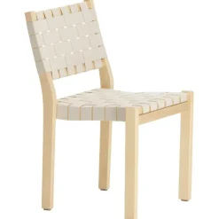 Artek Aalto chair 611, birch - natural/white webbing