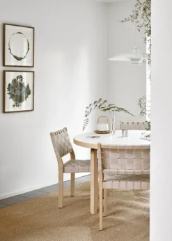 Artek Aalto chair 611, birch - natural/white webbing