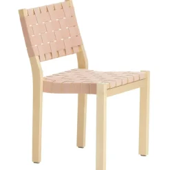 Artek Aalto chair 611, birch - natural/red webbing