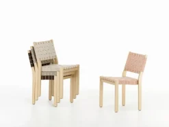 Artek Aalto chair 611, birch - black webbing