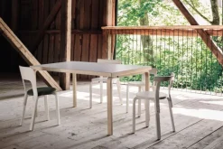 Artek Aalto chair 68, birch - white laminate